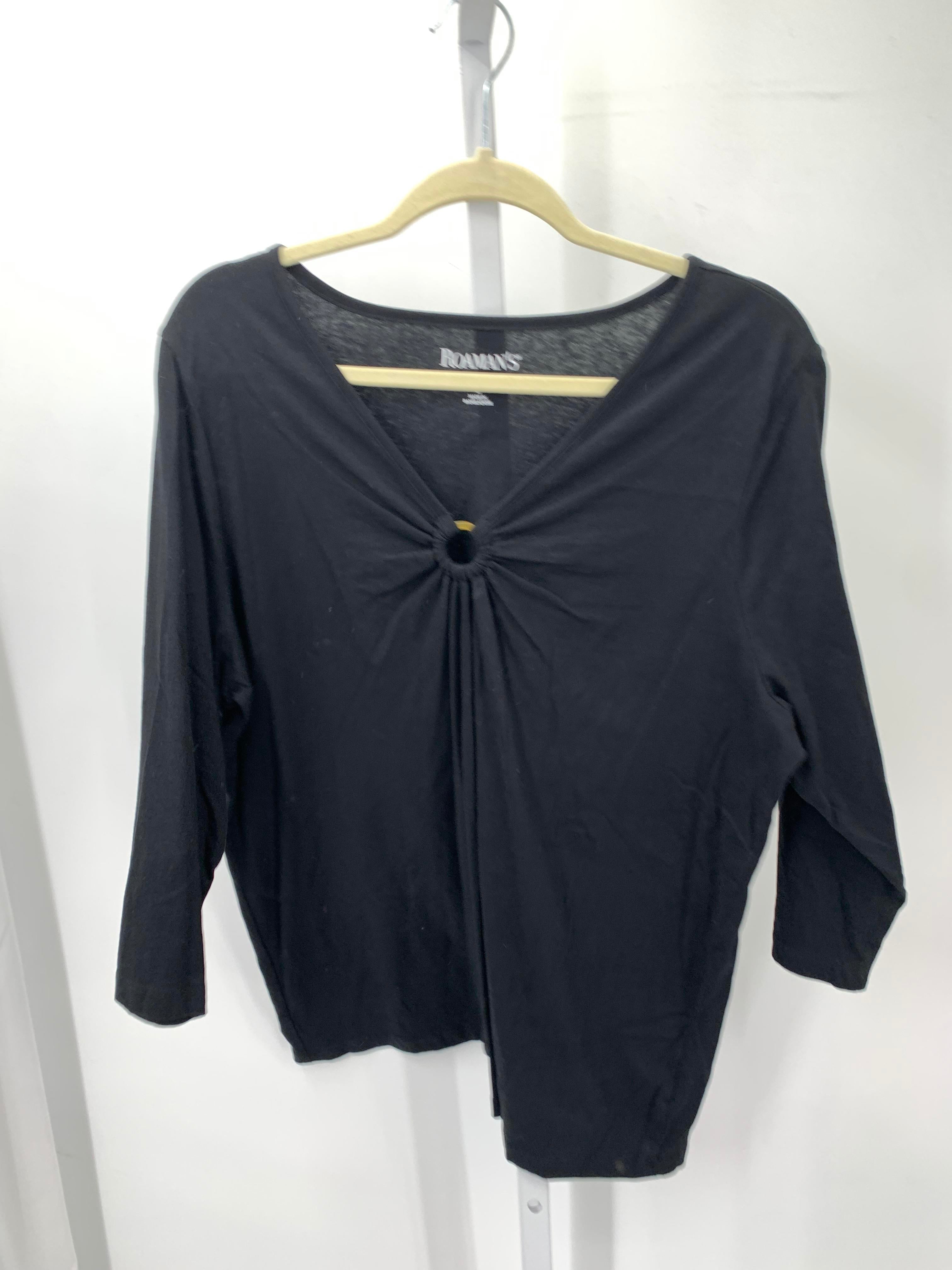 Roaman's Size 18/20 W Womens 3/4 Sleeve Shirt