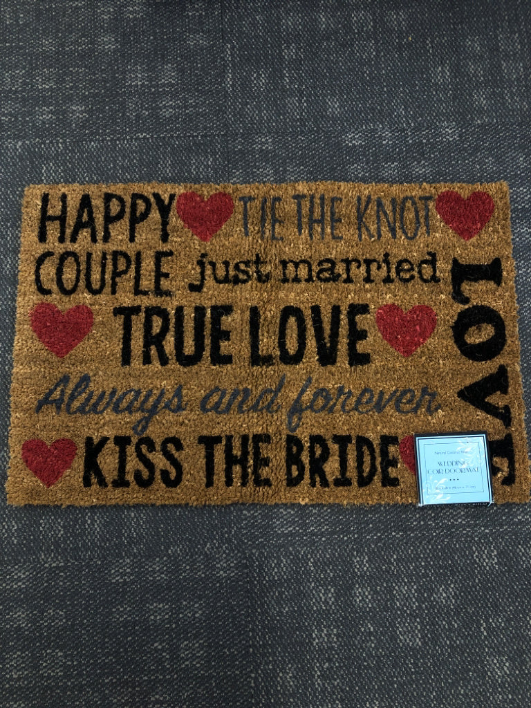 NIP WEDDING COIR DOORMAT.