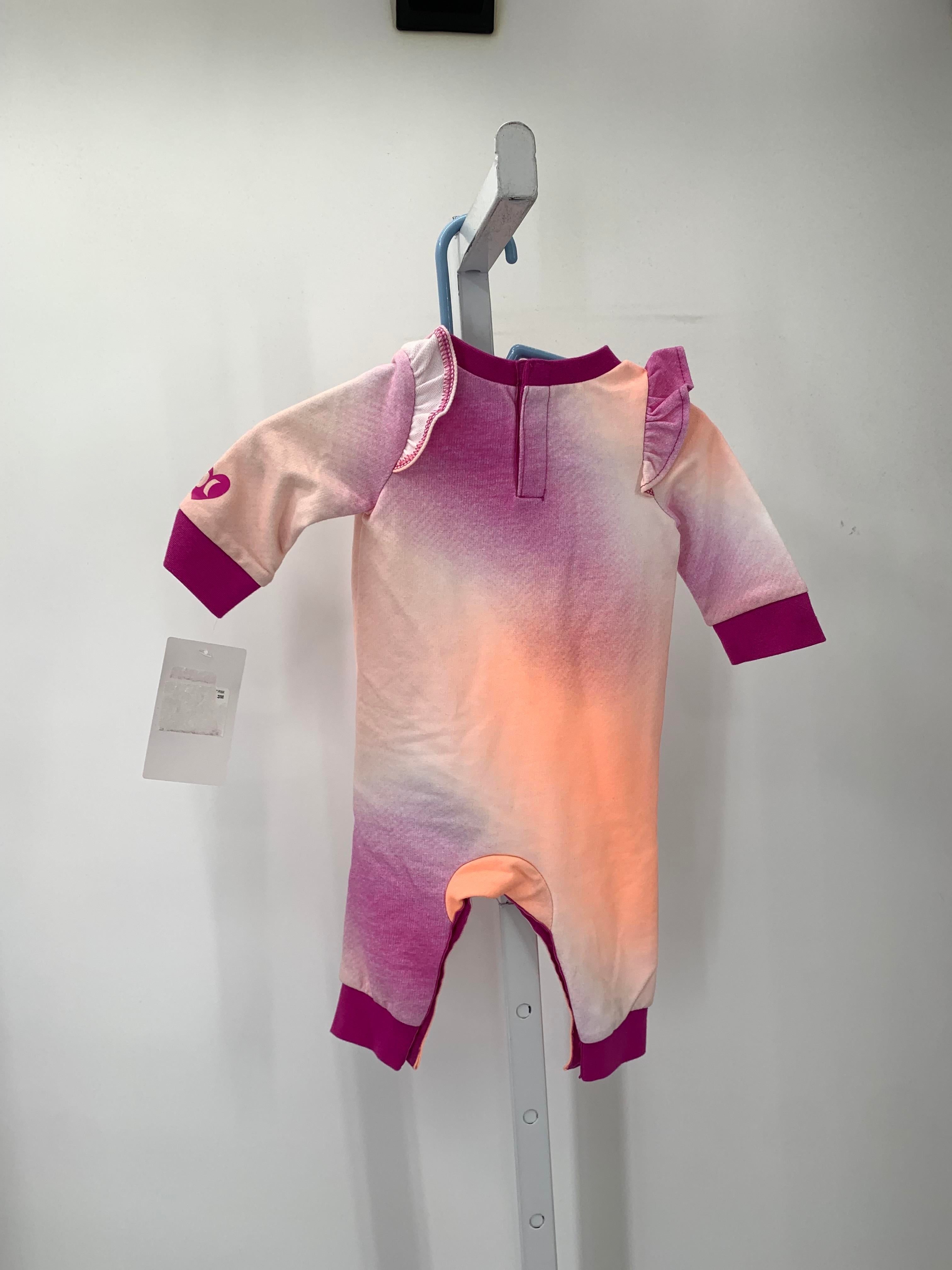 Hurley Size 3 Months Girls Long Slv. Romper