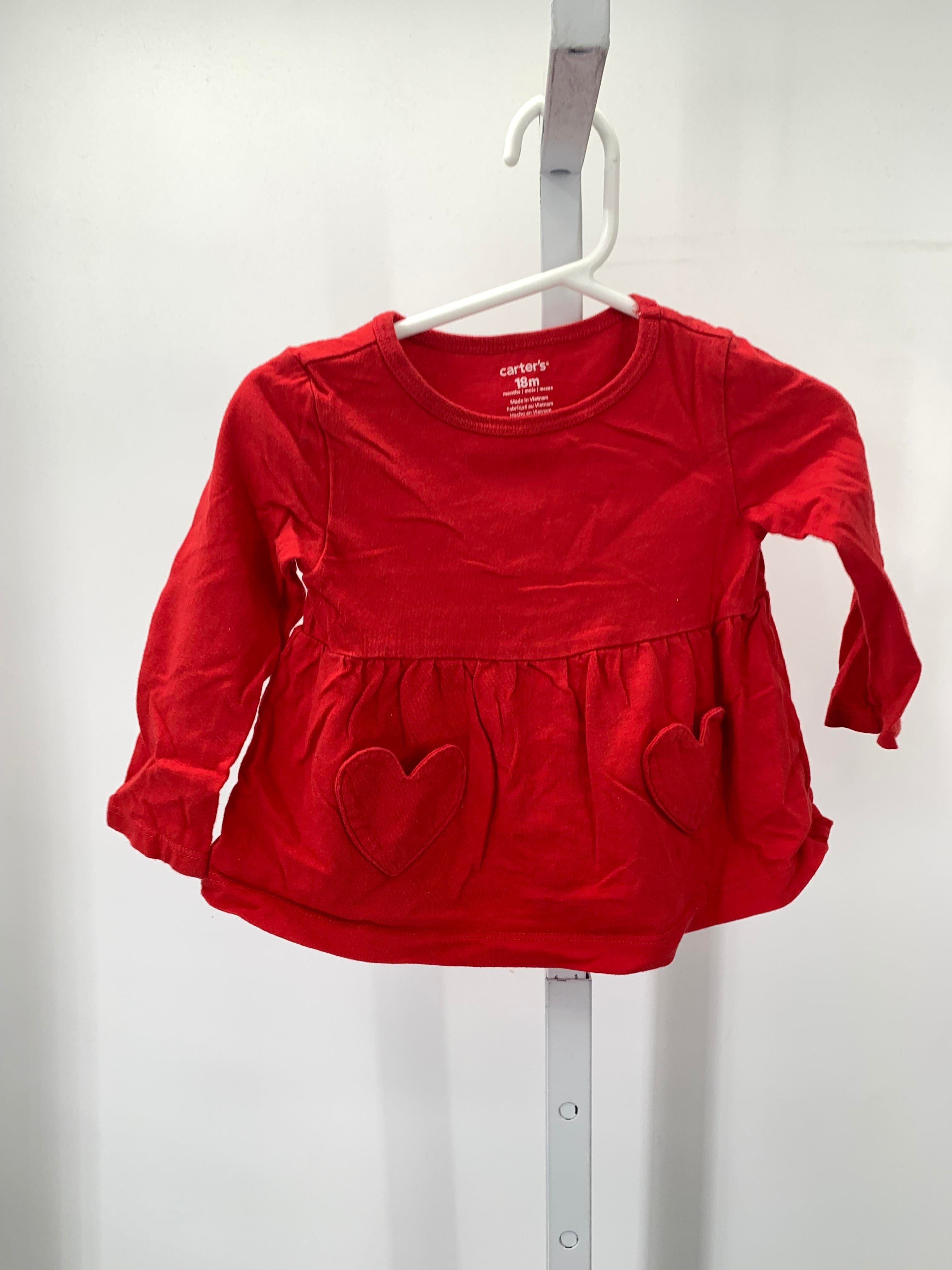 Carters Size 18 Months Girls Long Sleeve Shirt