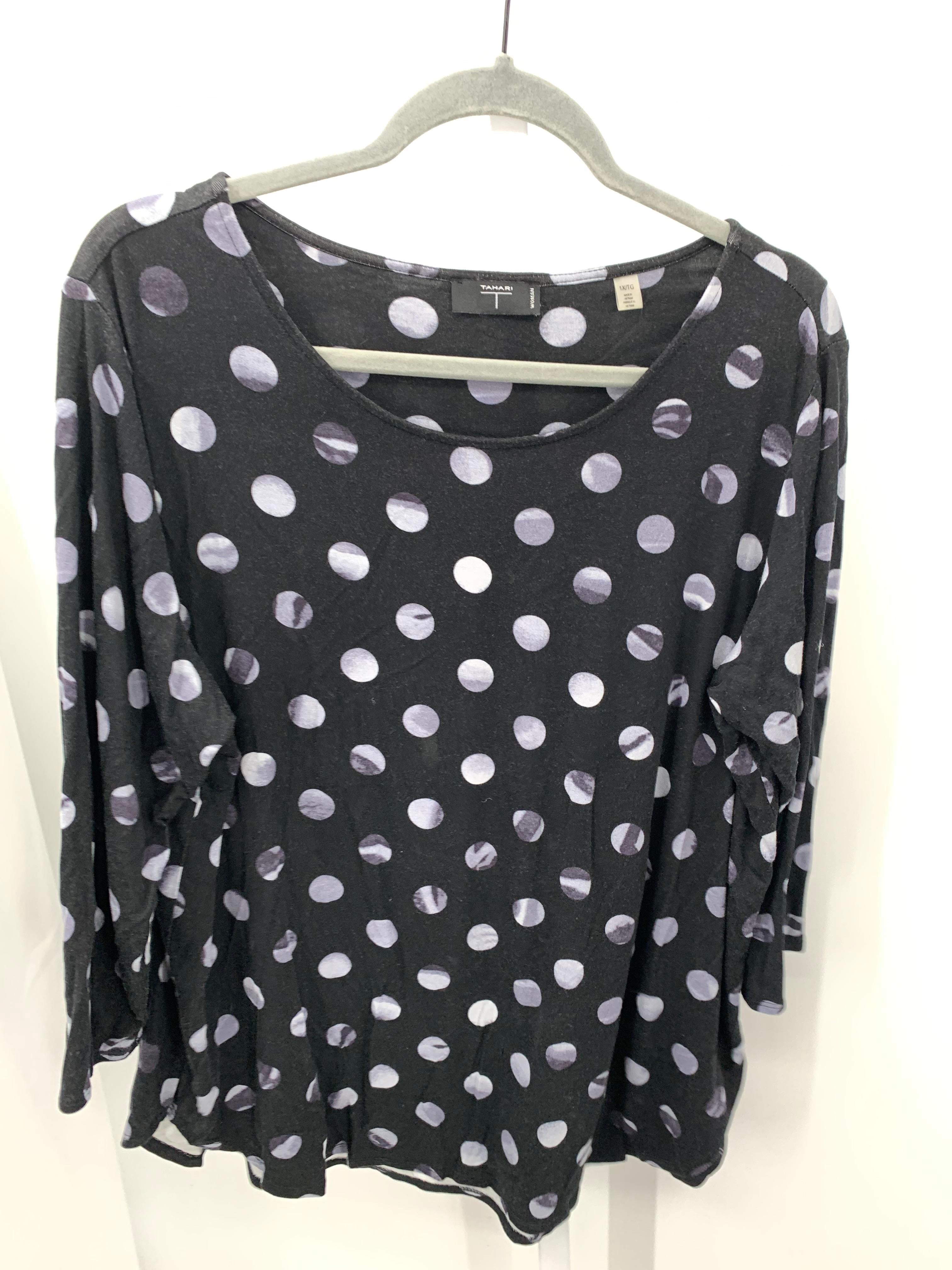 Tahari Size 1X Womens 3/4 Sleeve Shirt