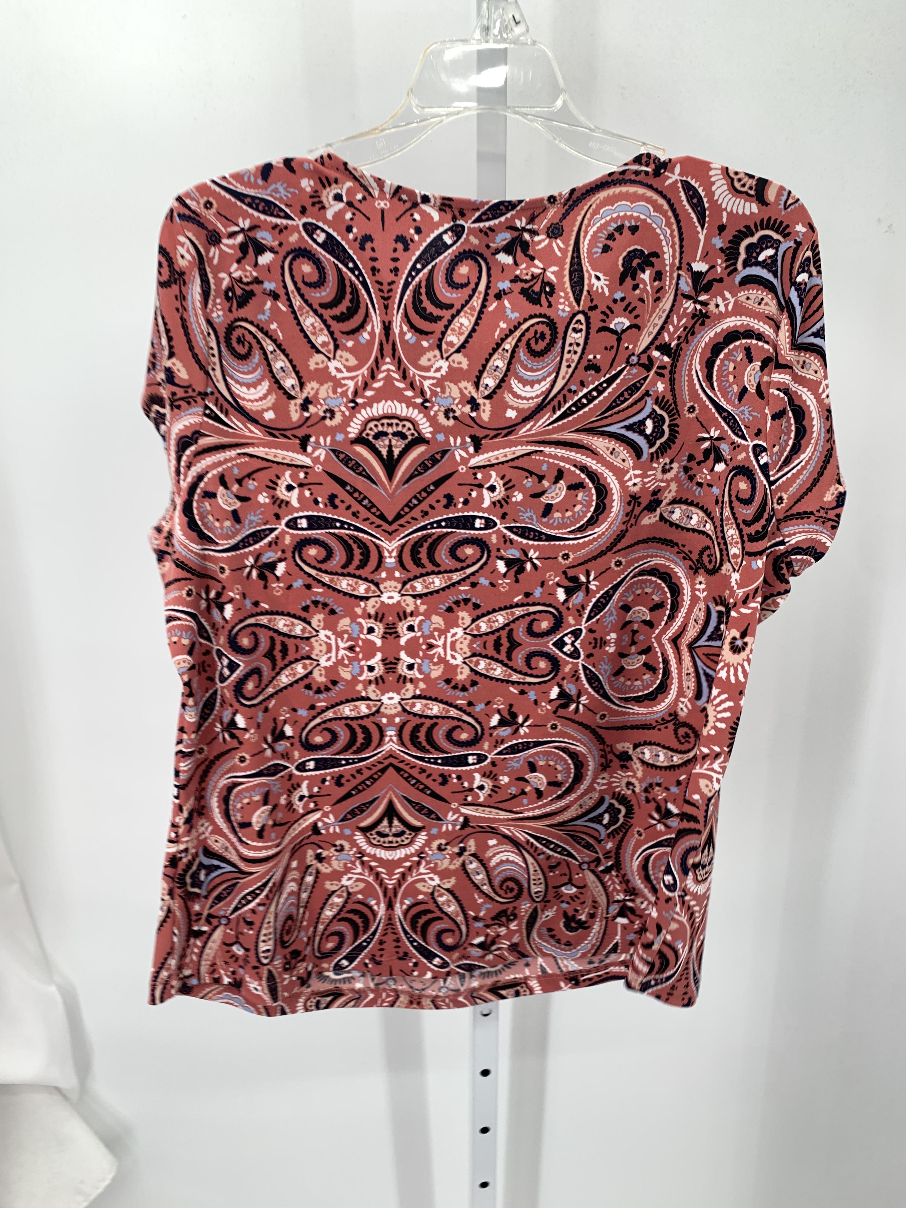 Liz Claiborne Size Extra Large Misses Short Sleeve Shirt