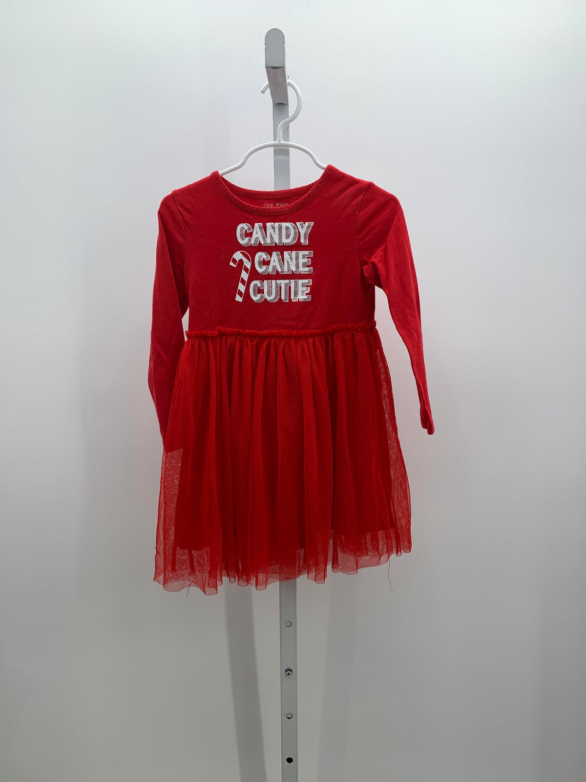 LONG SLV DRESS CANDY CANE CUTIE