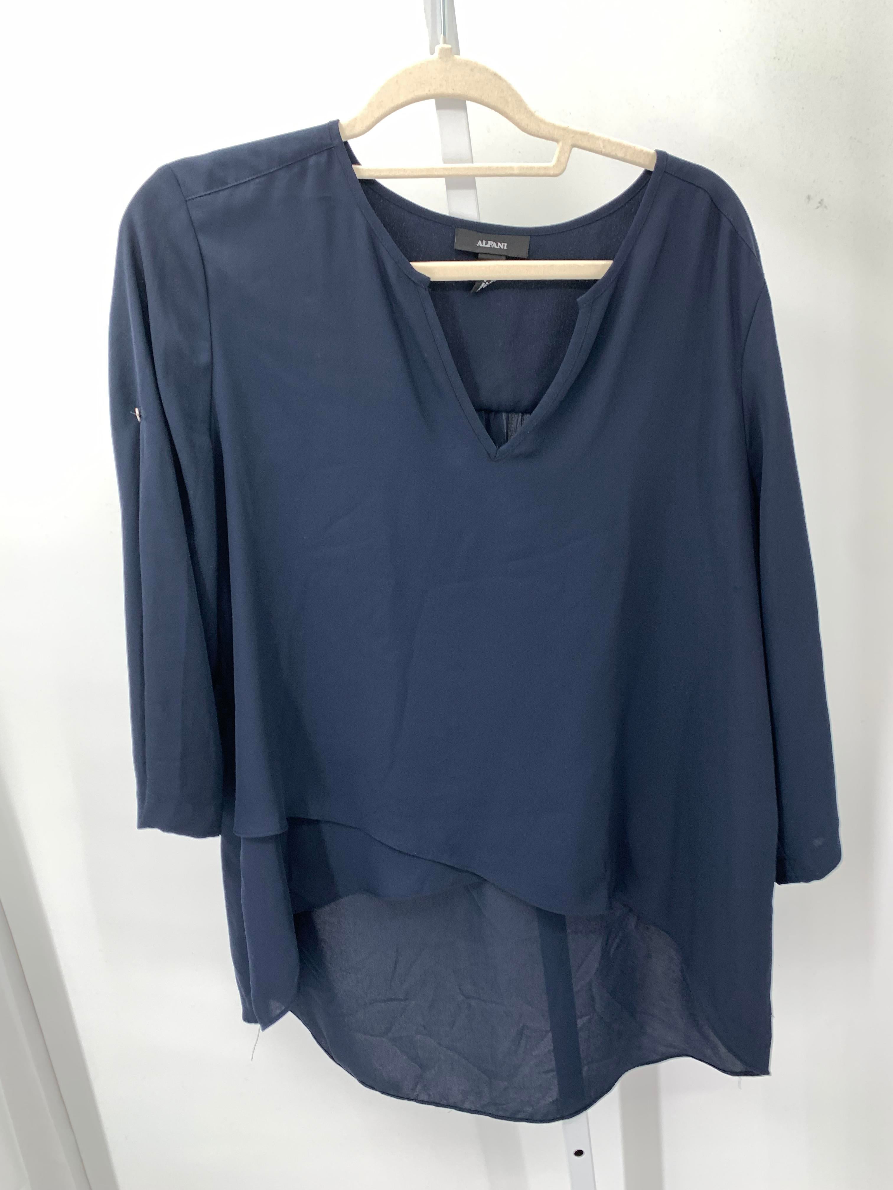 Alfani Size 14 Misses 3/4 Sleeve Shirt