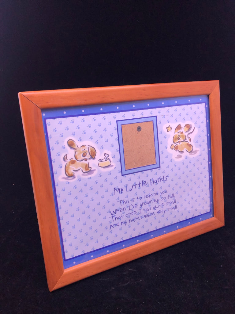 MY LITTLE HANDS PHOTO FRAME W WOOD FRAME.