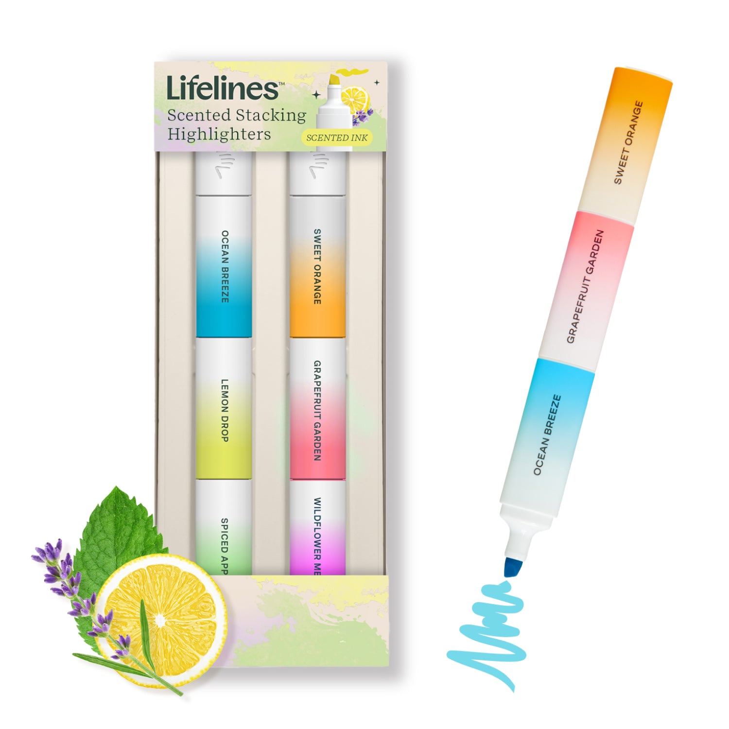 Lifelines Scented Stacking Highlighters (2pk - New)