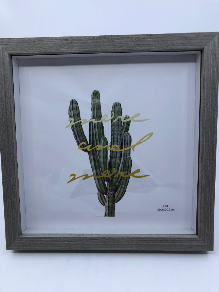 GREY FRAME W CACTUS.