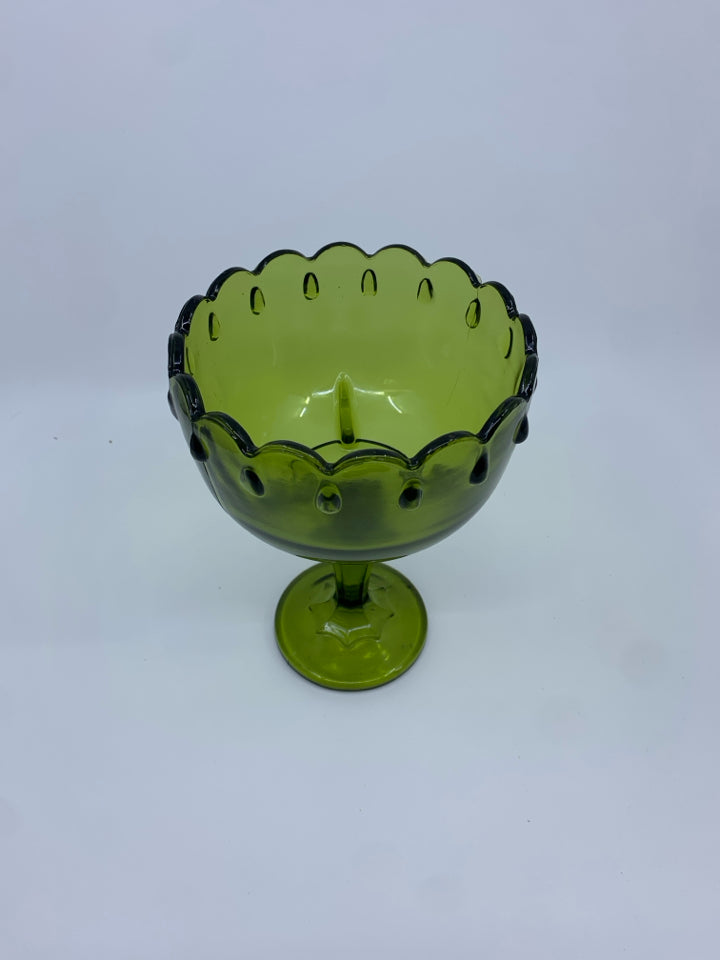 VTG FOOTED GLASS PLANTER