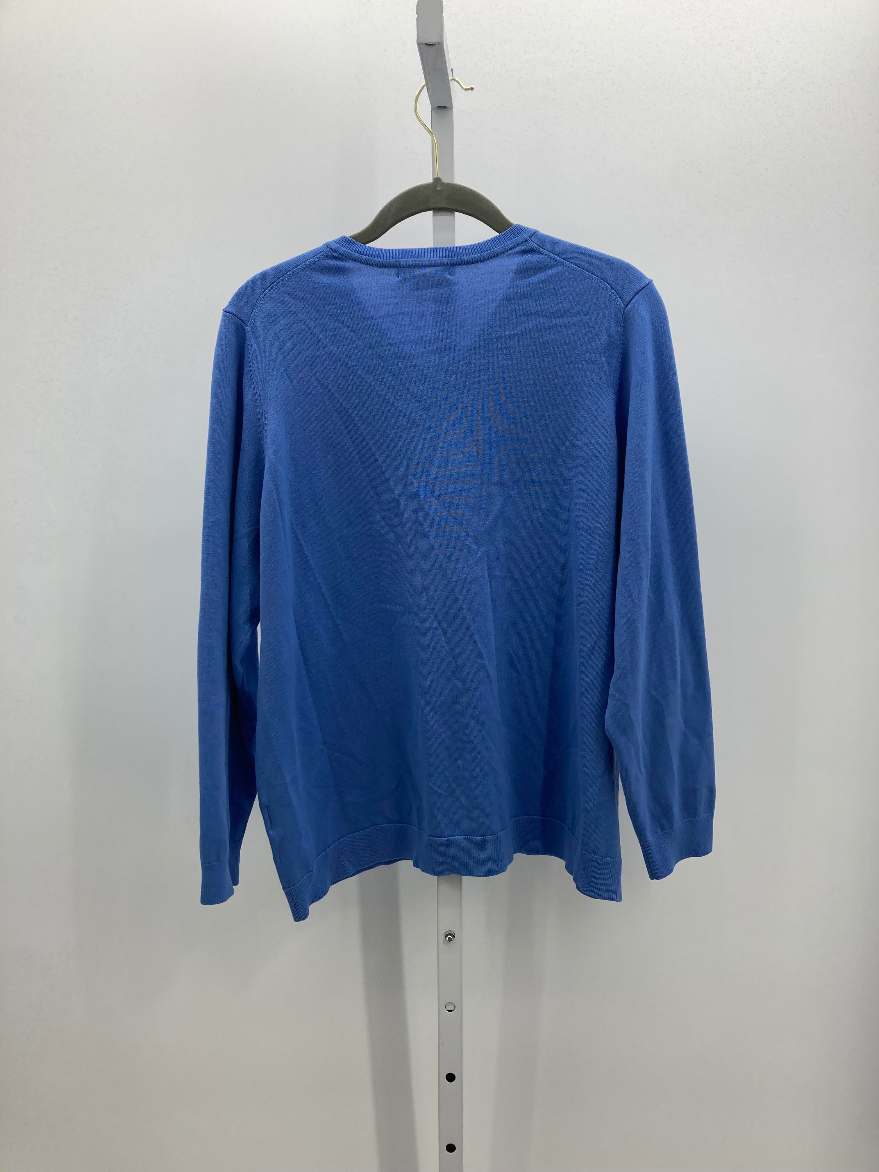 Lands End Size 1X Womens Long Slv Sweater