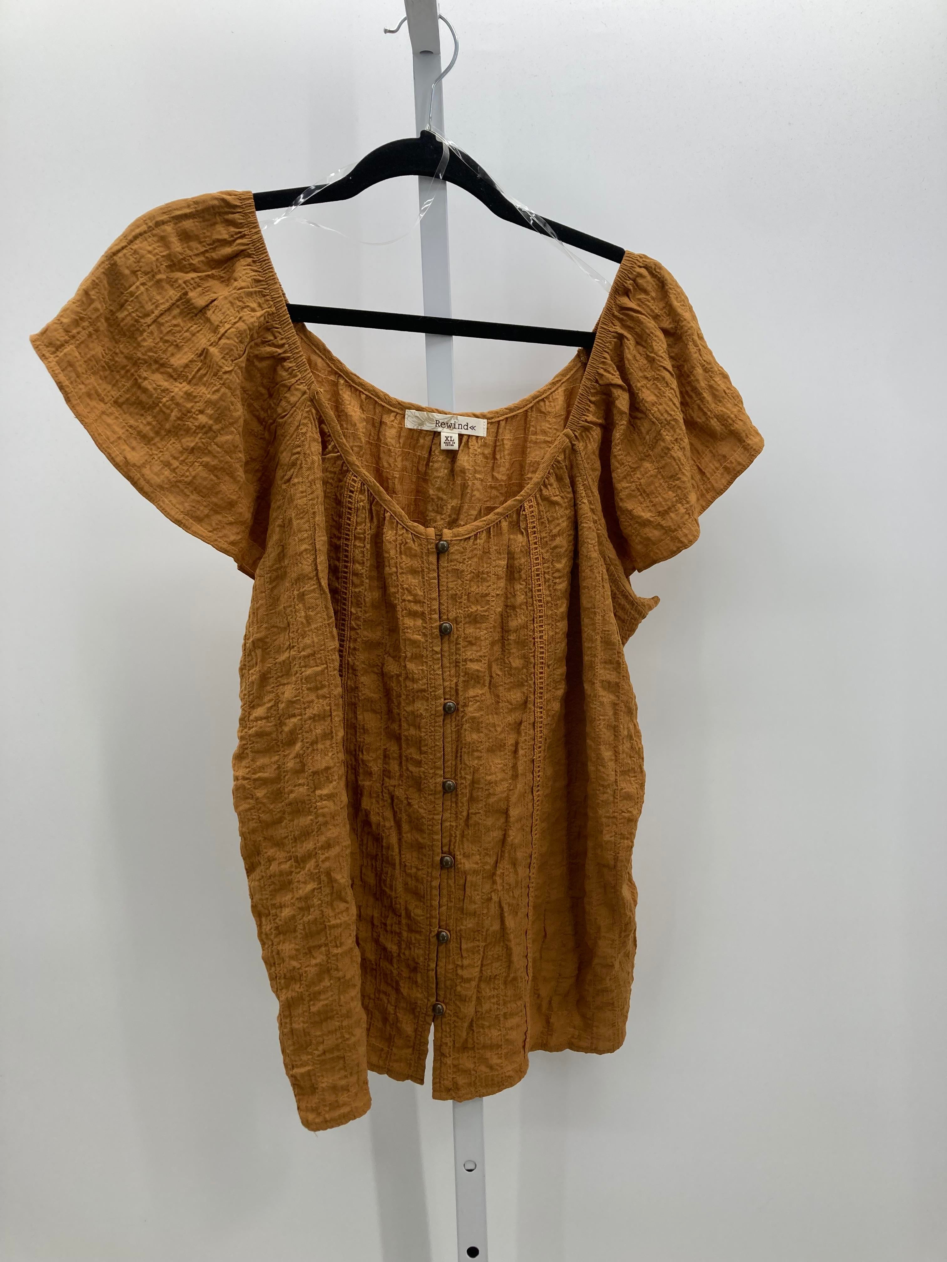 Rewind Size Extra Large Misses Short Sleeve Shirt