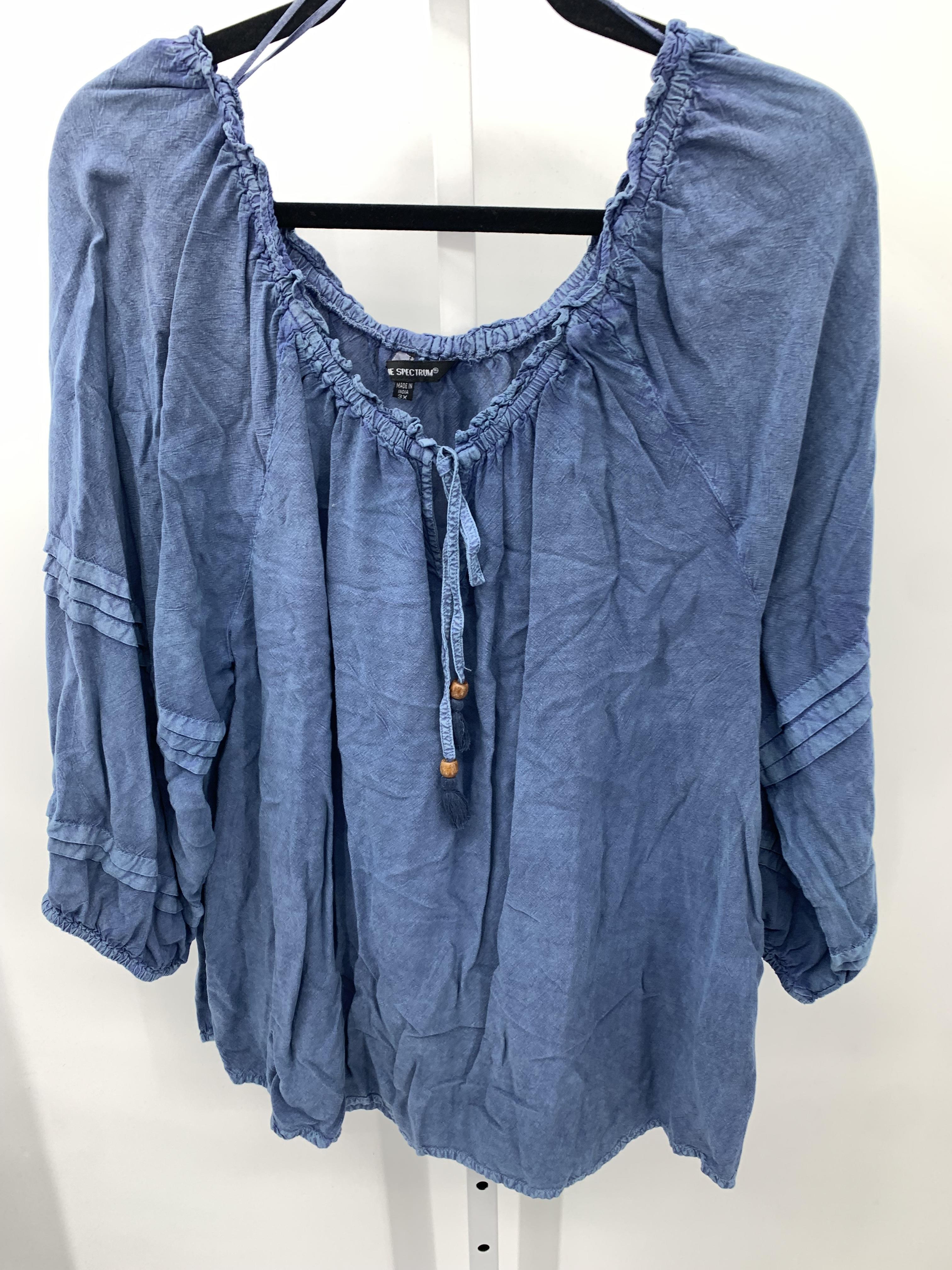 Size 3X Womens 3/4 Sleeve Shirt