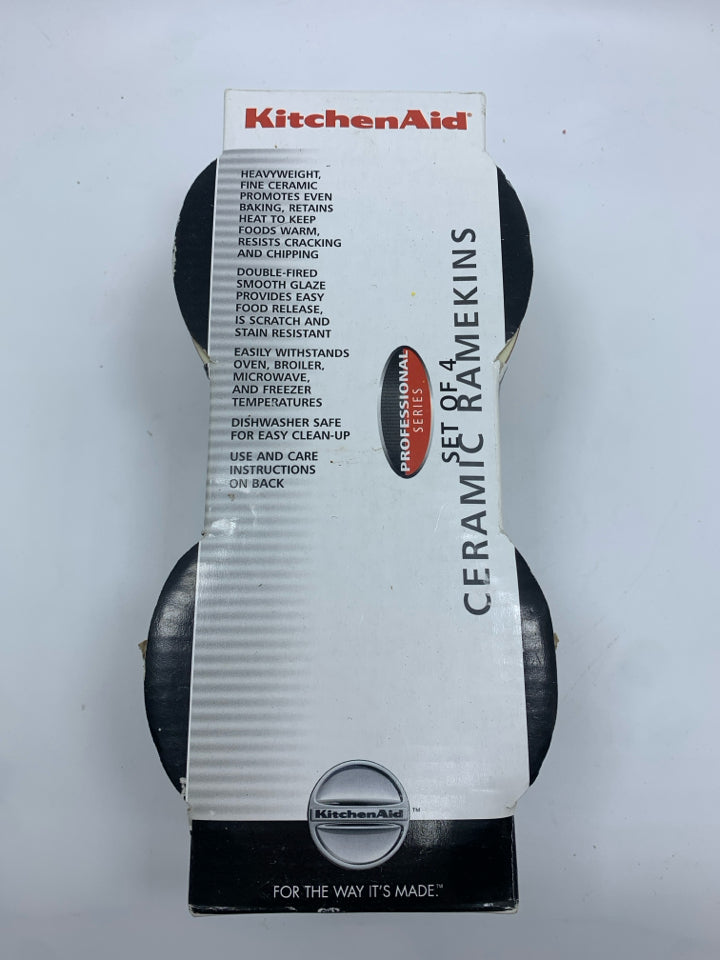 NIB 4 CERAMIC RAMEKINS.