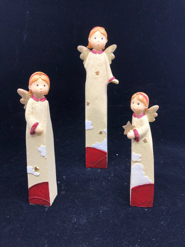 3 PC STANDING ANGELS.