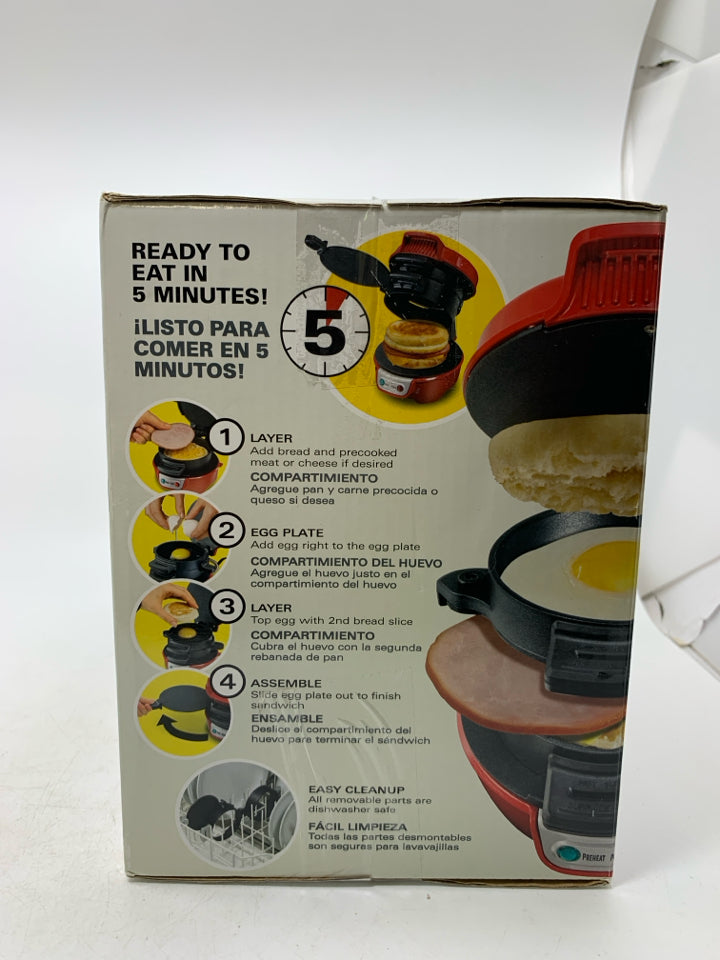 NIB BREAKFAST SANDWICH MAKER.