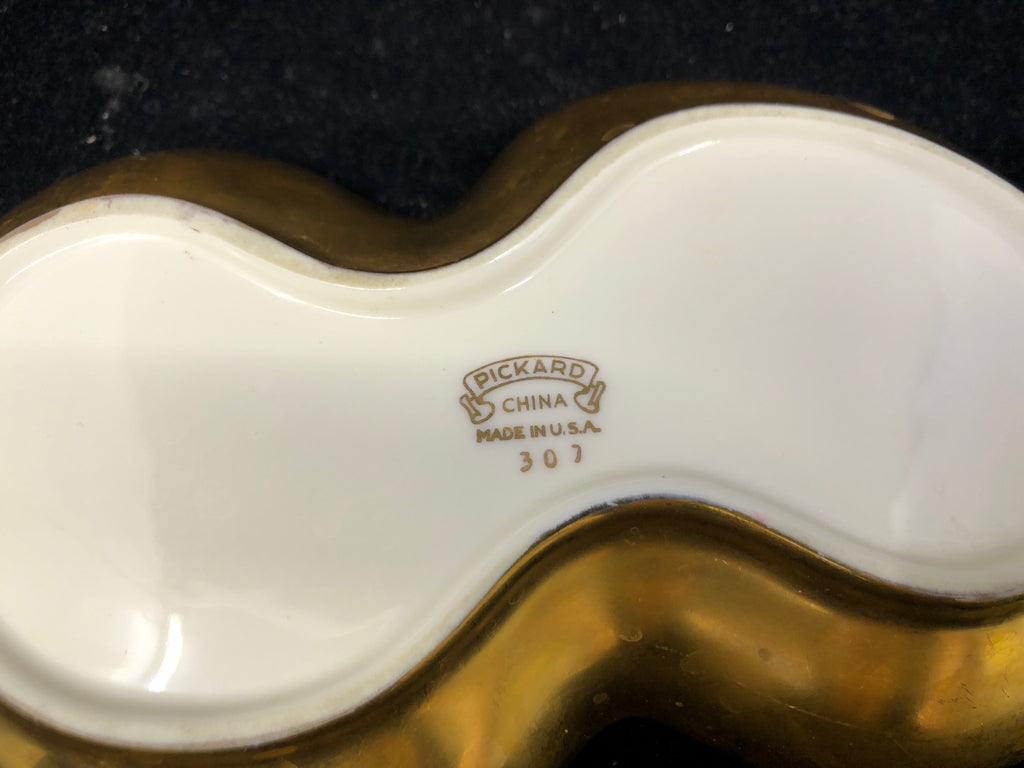 PICKARD GOLDEN DOUBLE BOWL.