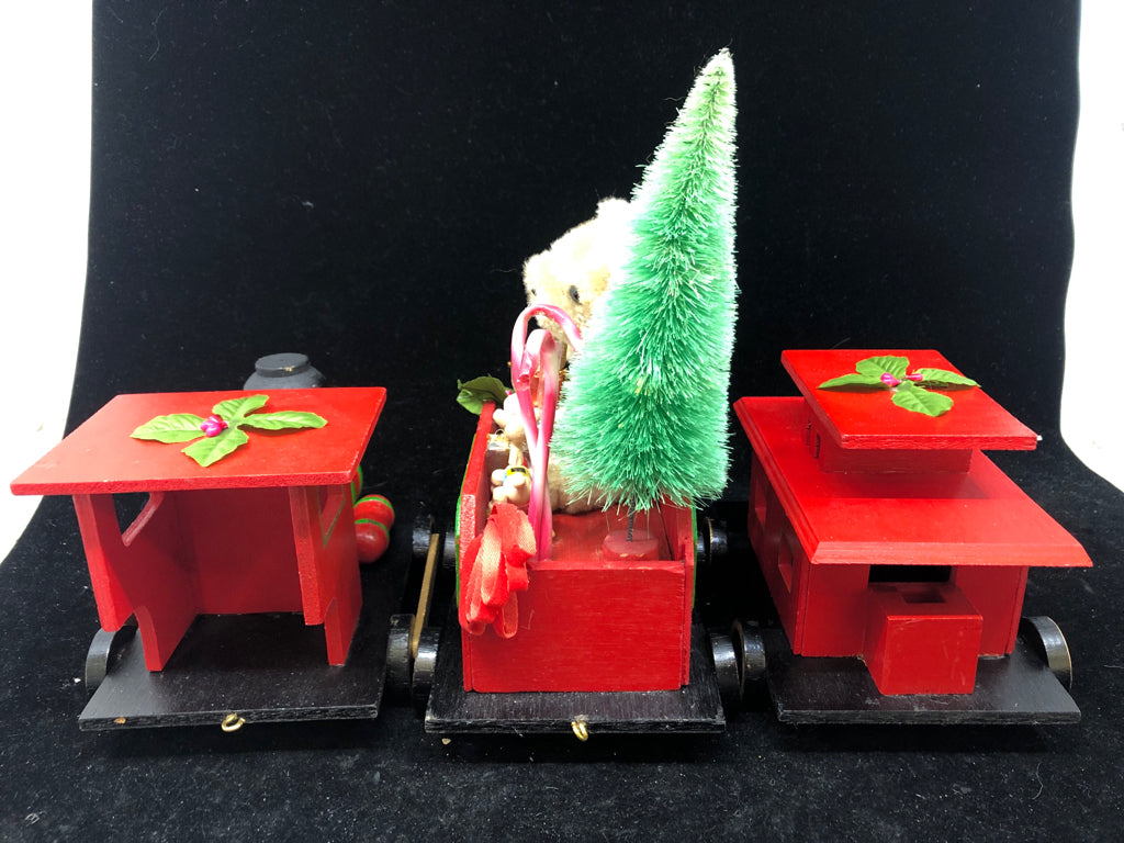 3PC WOOD DECORATIVE CHRISTMAS EXPRESS TRAIN.