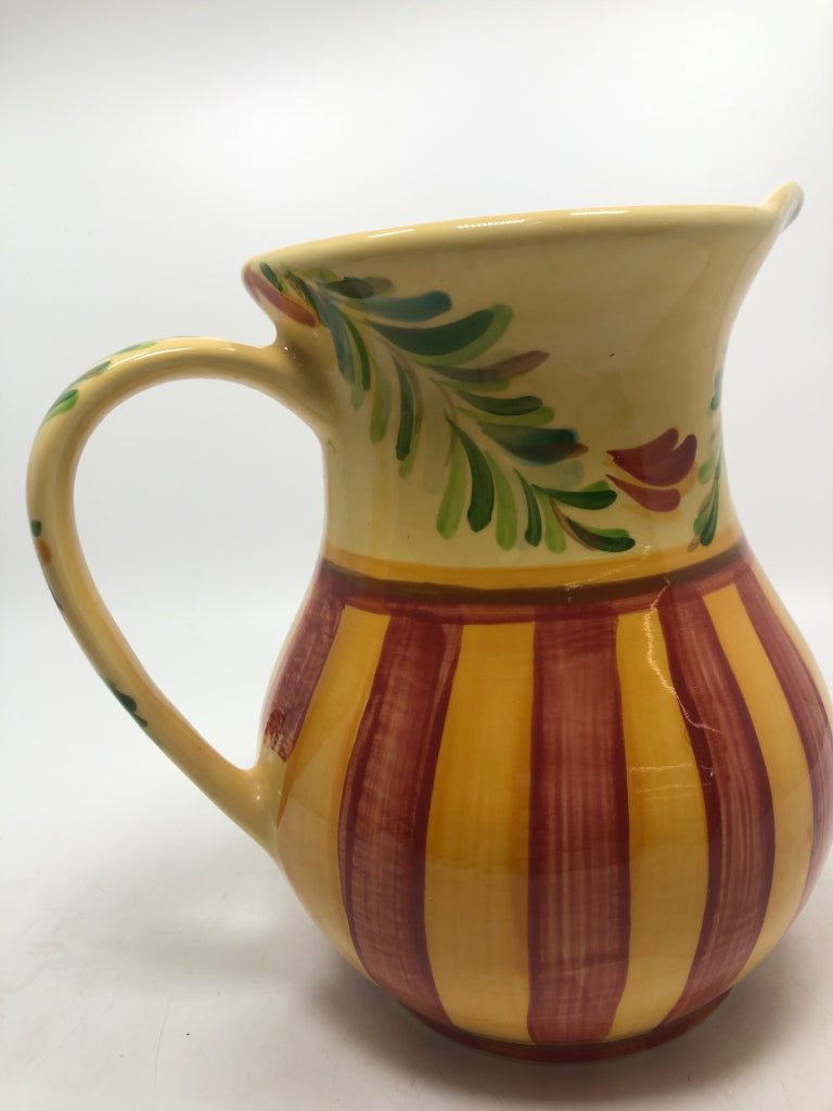 YELLOW PAINTED PITCHER.