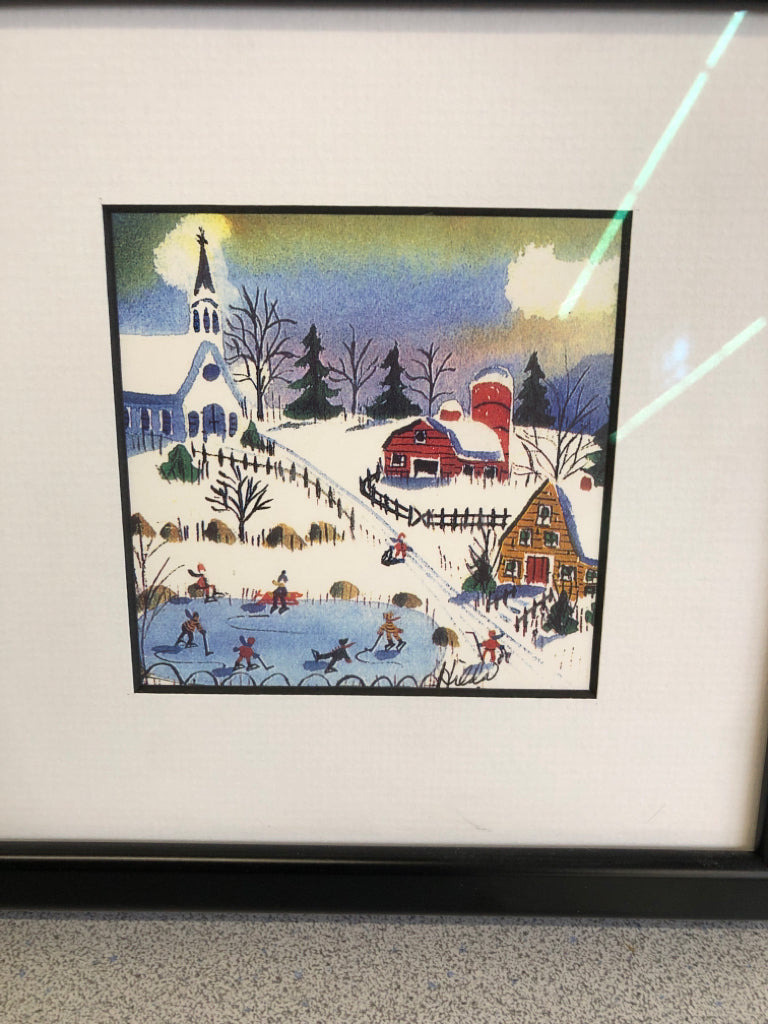 4 SEASON ARTWORK IN BLACK FRAME.