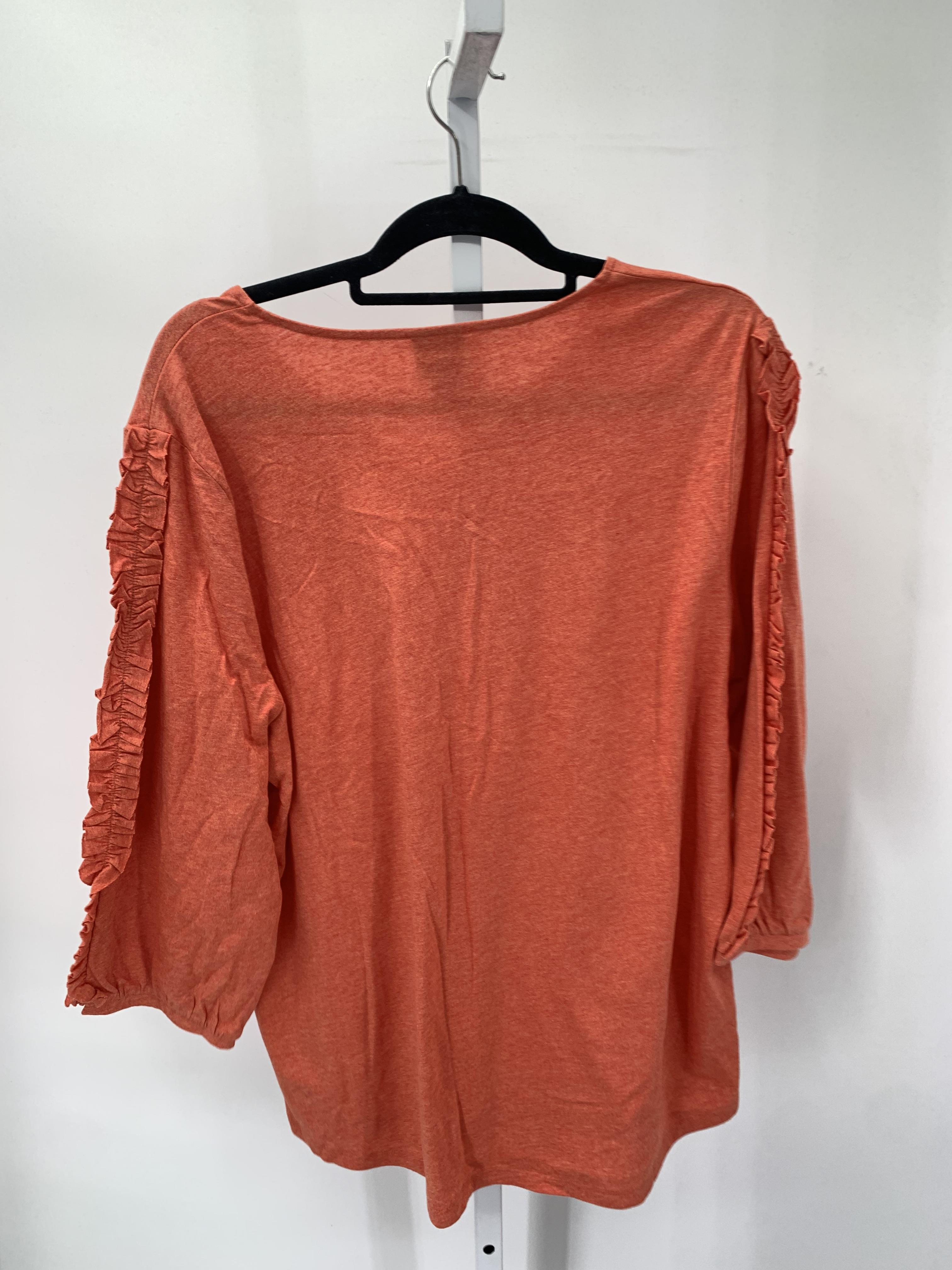 Chico's Size Large Misses 3/4 Sleeve Shirt
