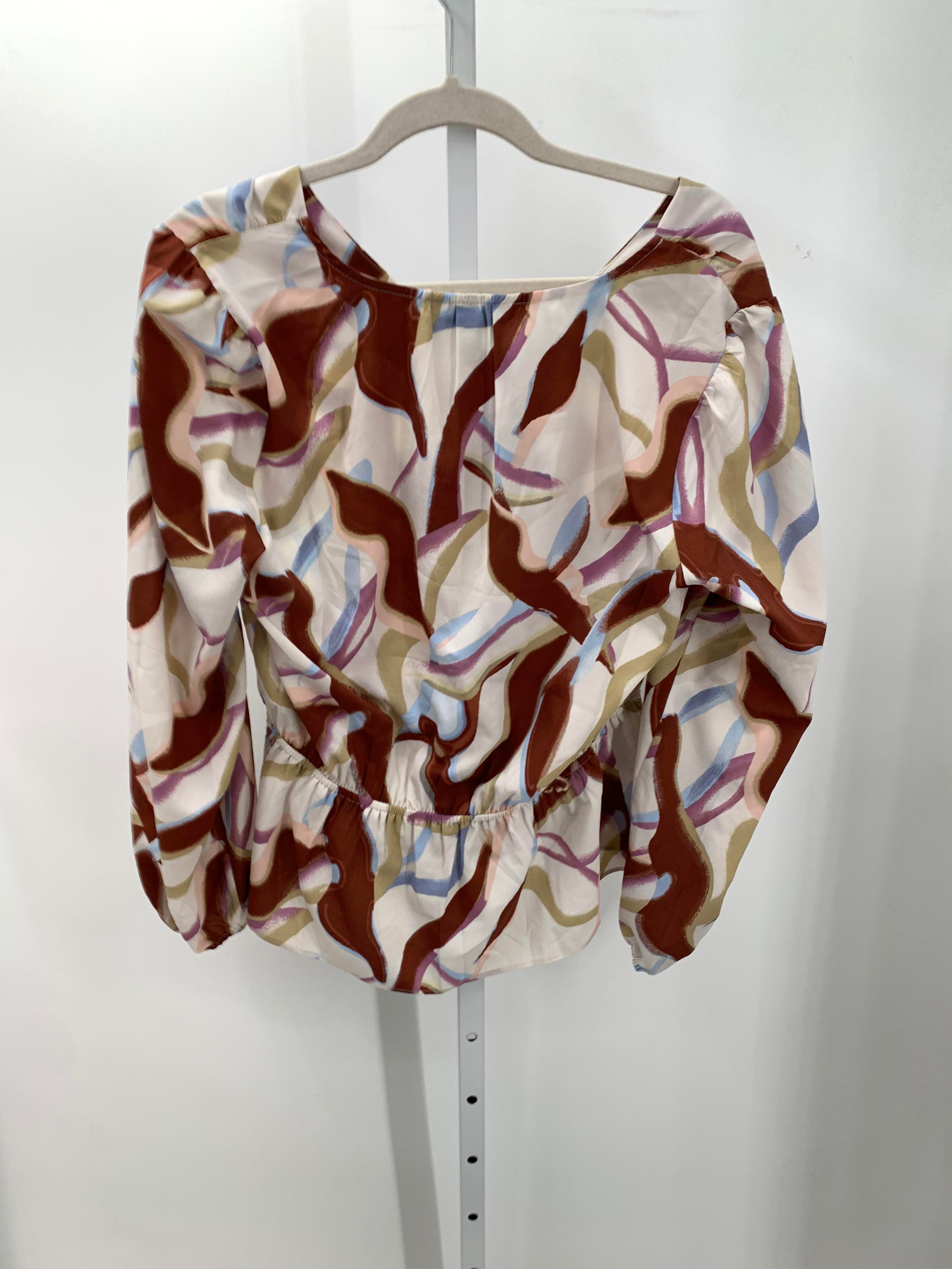 Nine West Size Large Misses Long Sleeve Shirt