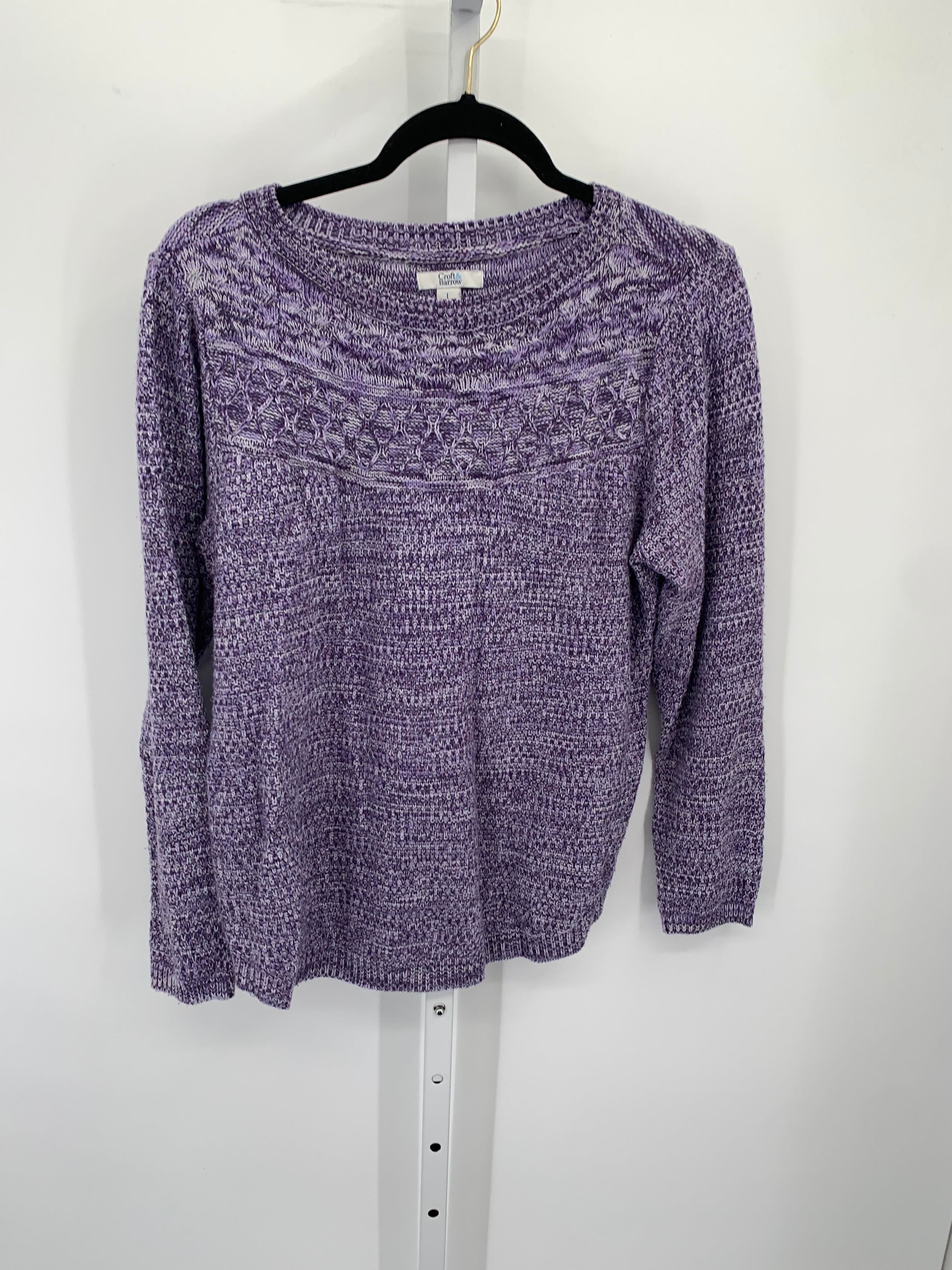 Croft & Barrow Size Large Misses Long Slv Sweater