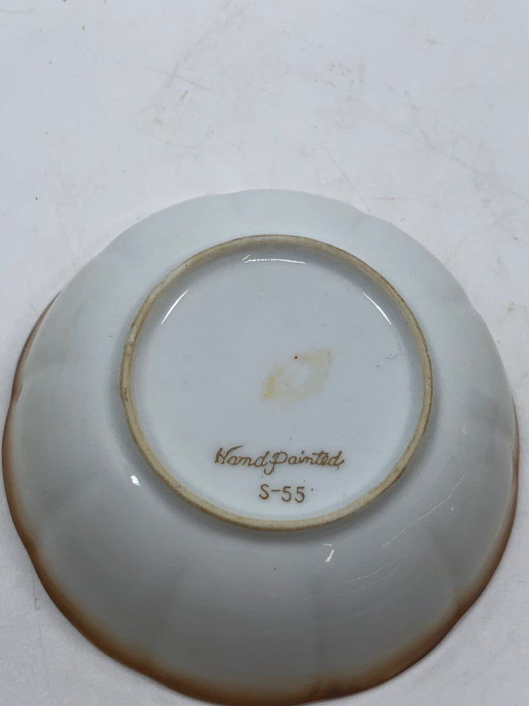 2PC PORCELAIN FRUIT PAINTED PITCHER+BASIN.