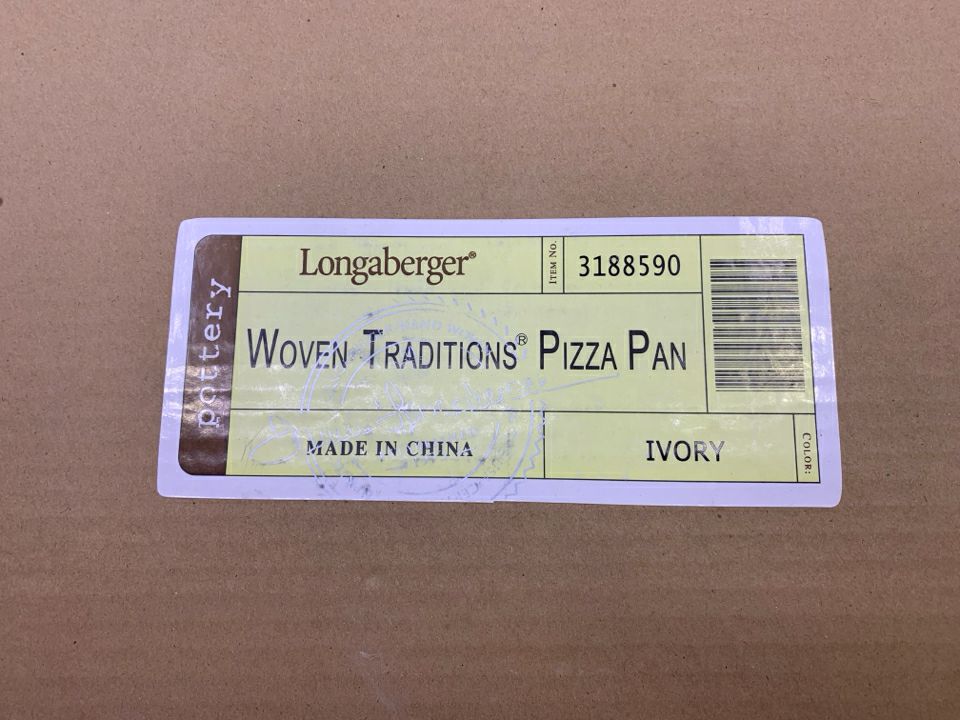 NIB WOVEN TRADITIONS PIZZA PAN LONGABERGER.