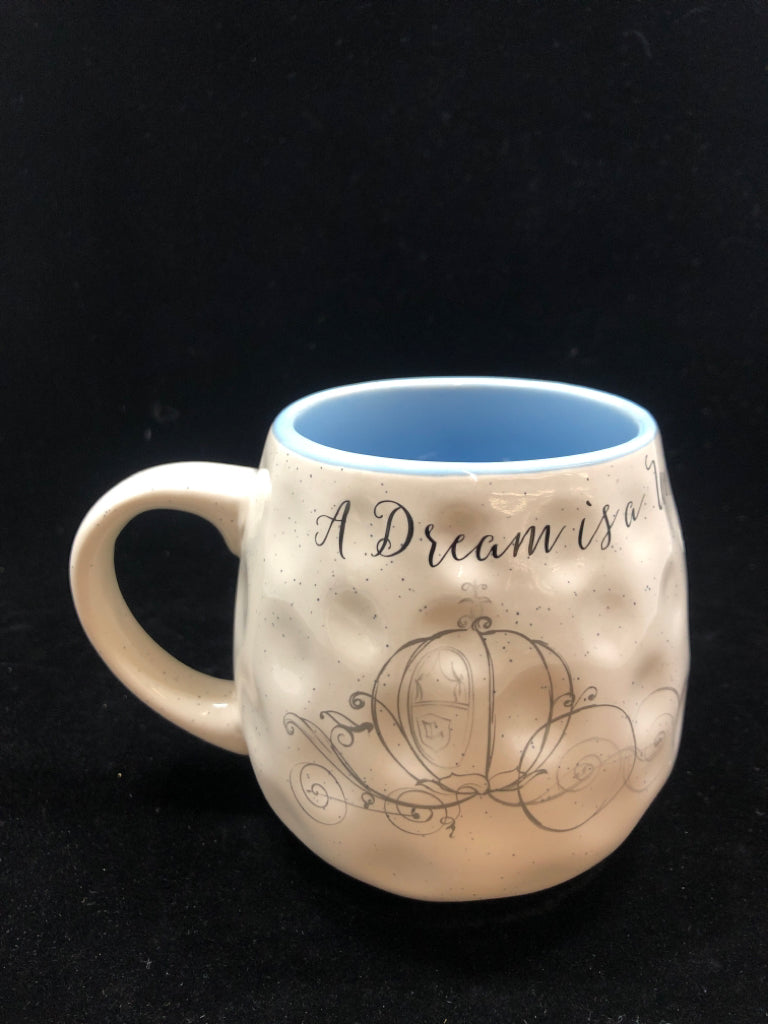 CINDERELLA SPECKLED COFFEE MUG.