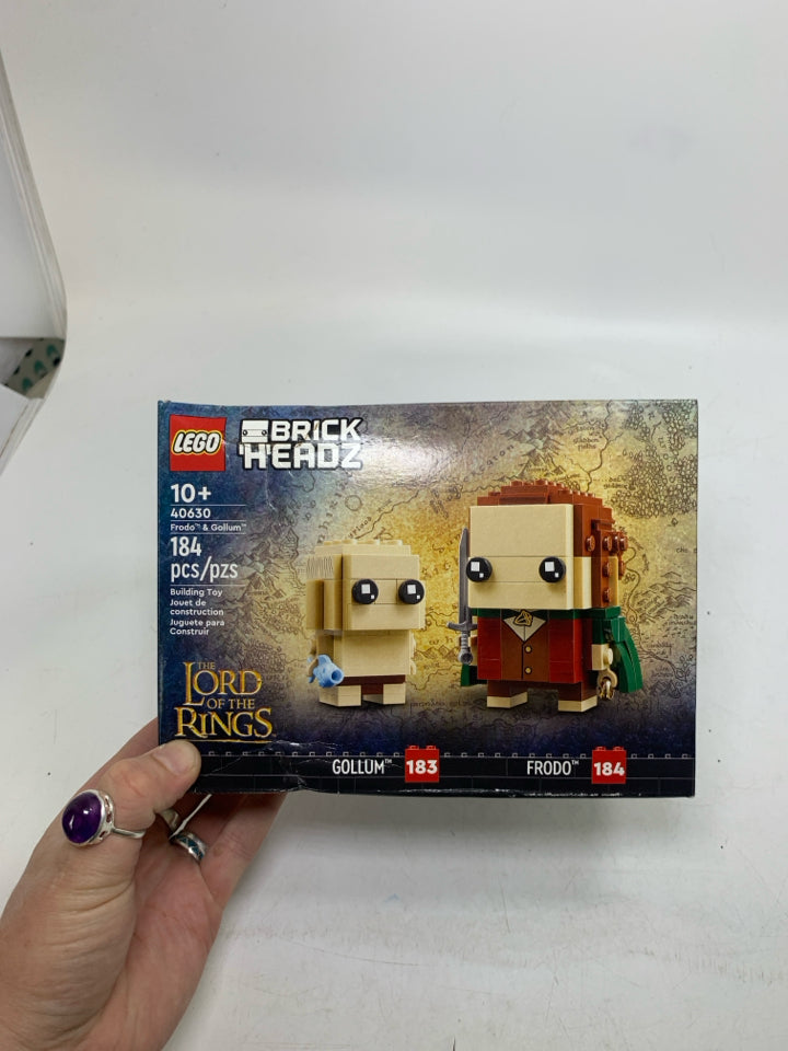 NIB #40630 BRICKHEADZ LORD OF THE RINGS FRODO & GOLLUM SEALED RETIRED.