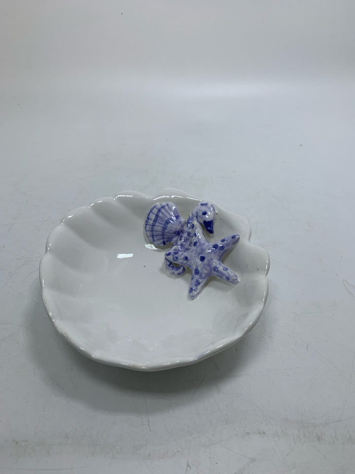 SMALL WHITE BOWL W/ 3D SEA CREATURES.