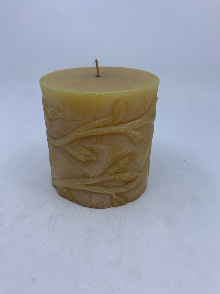 YELLOW PILLAR CANDLE.