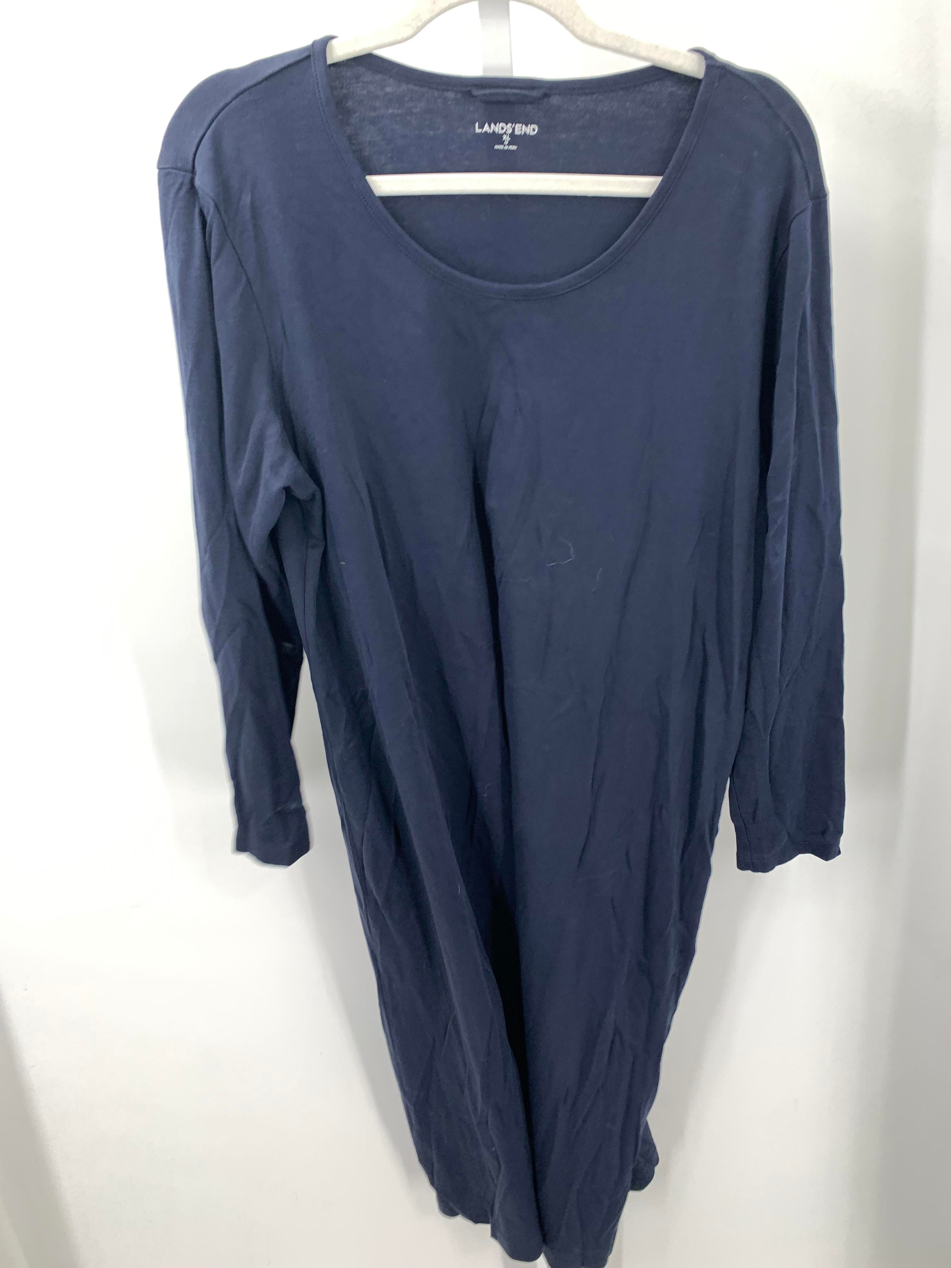Lands End Size Extra Large Misses Long Sleeve Dress