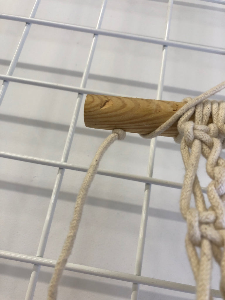 MACRAME W BEADS PLANT HOLDER.