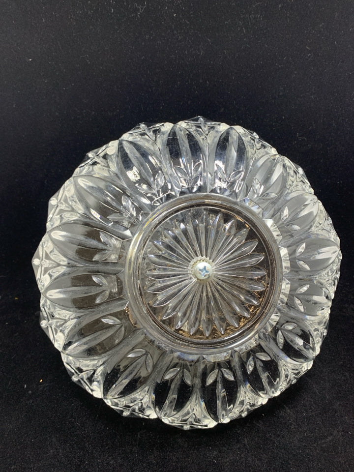VTG 2 TIER GLASS CANDY DISH.