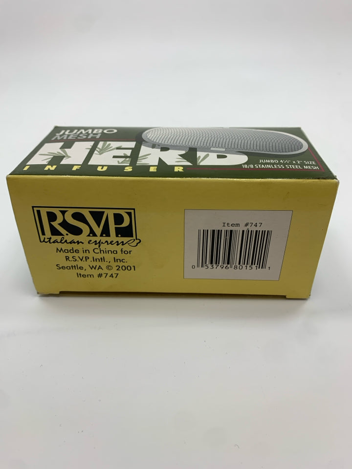 NIB JUMBO MESH HERB INFUSER.