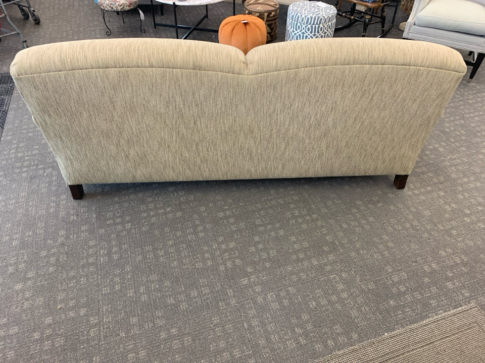 TAN COUCH FURNITURE BROWN LEGS.