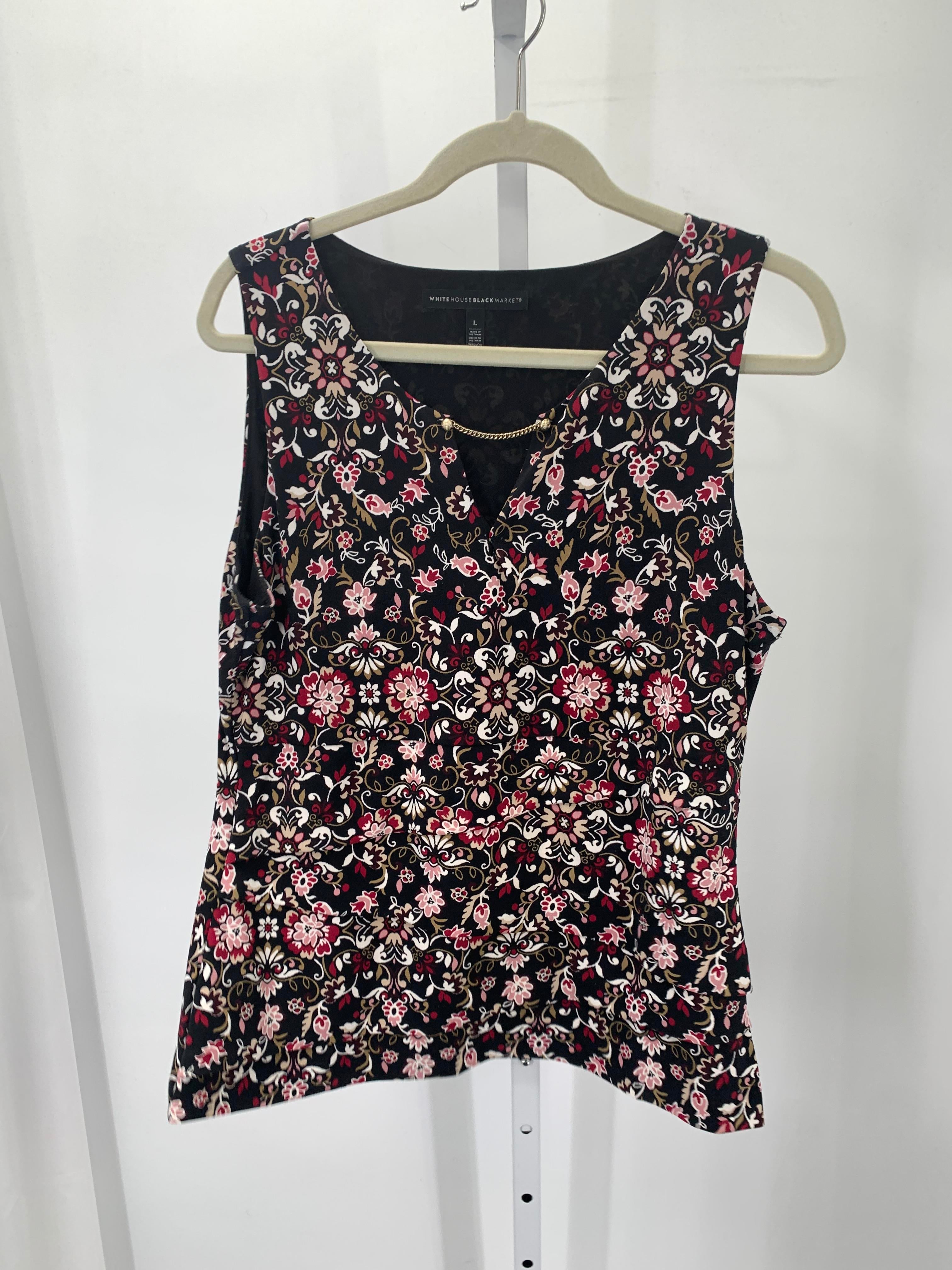 White House Black Size Large Misses Sleeveless Shirt