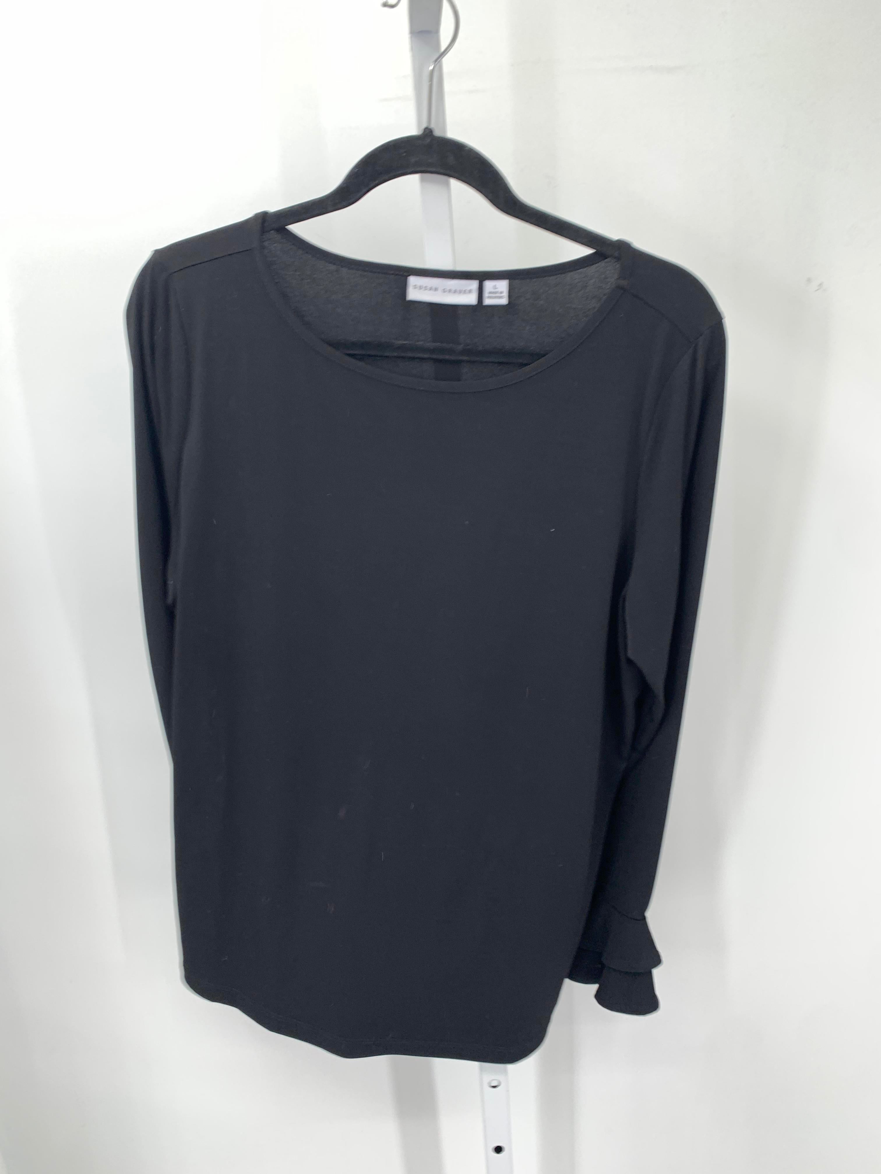 Susan Graver Size Large Misses Long Sleeve Shirt