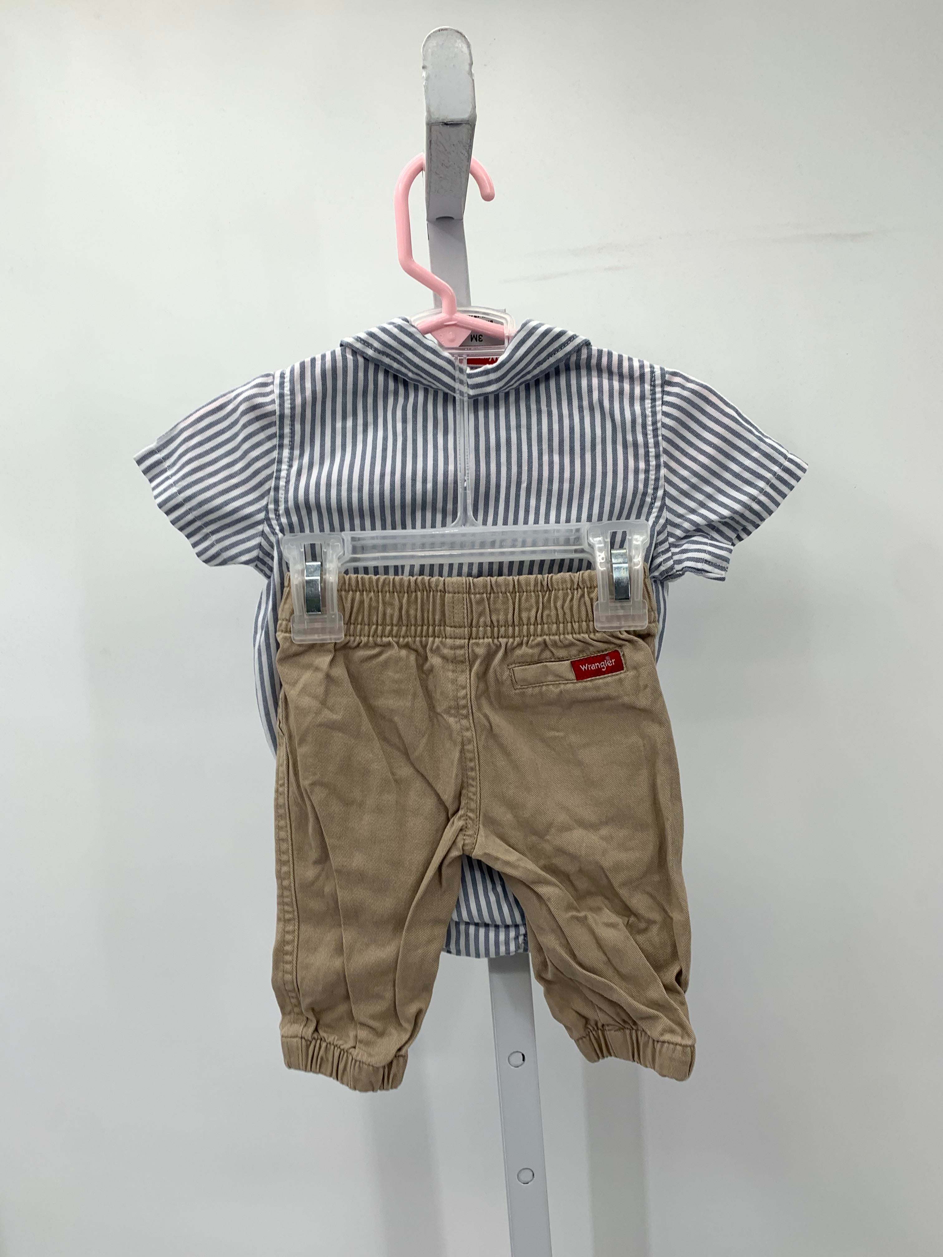 STRIPES SHIRT TAN PANTS