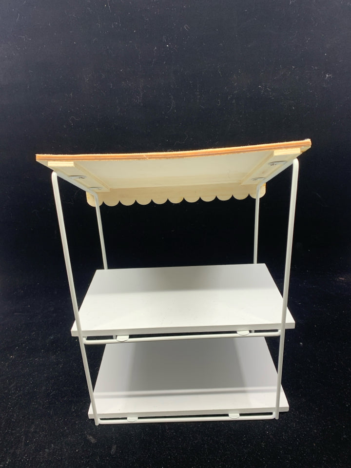 SMALL WHITE 2 TIER CADDY.