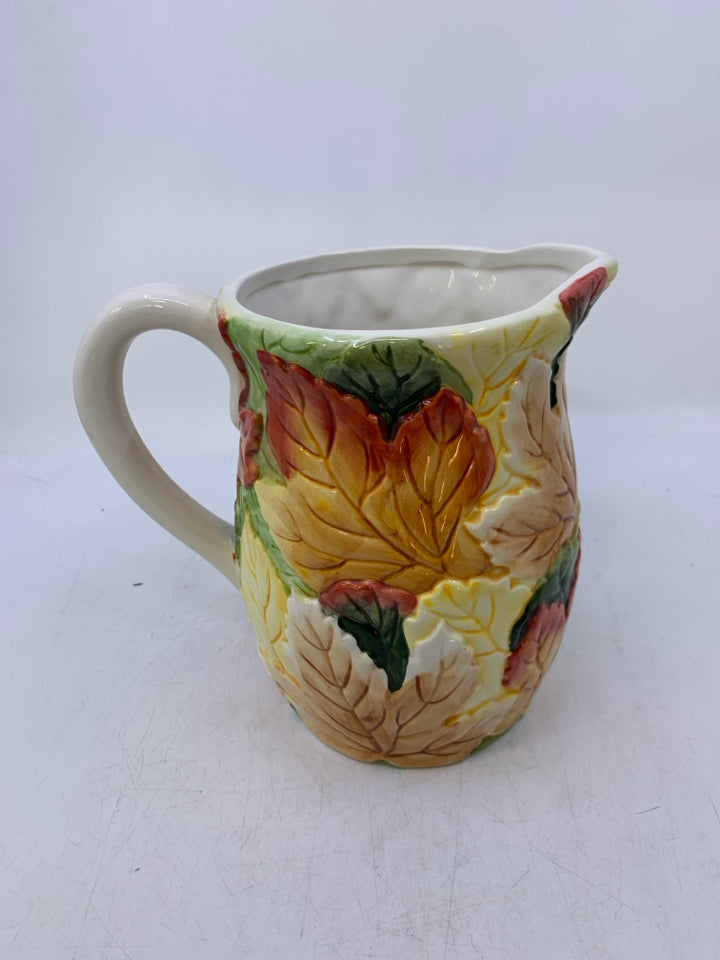 EMBOSSED LEAVES PITCHER.