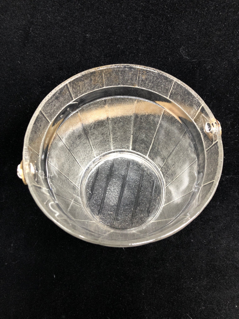 GLASS ICE BUCKET.