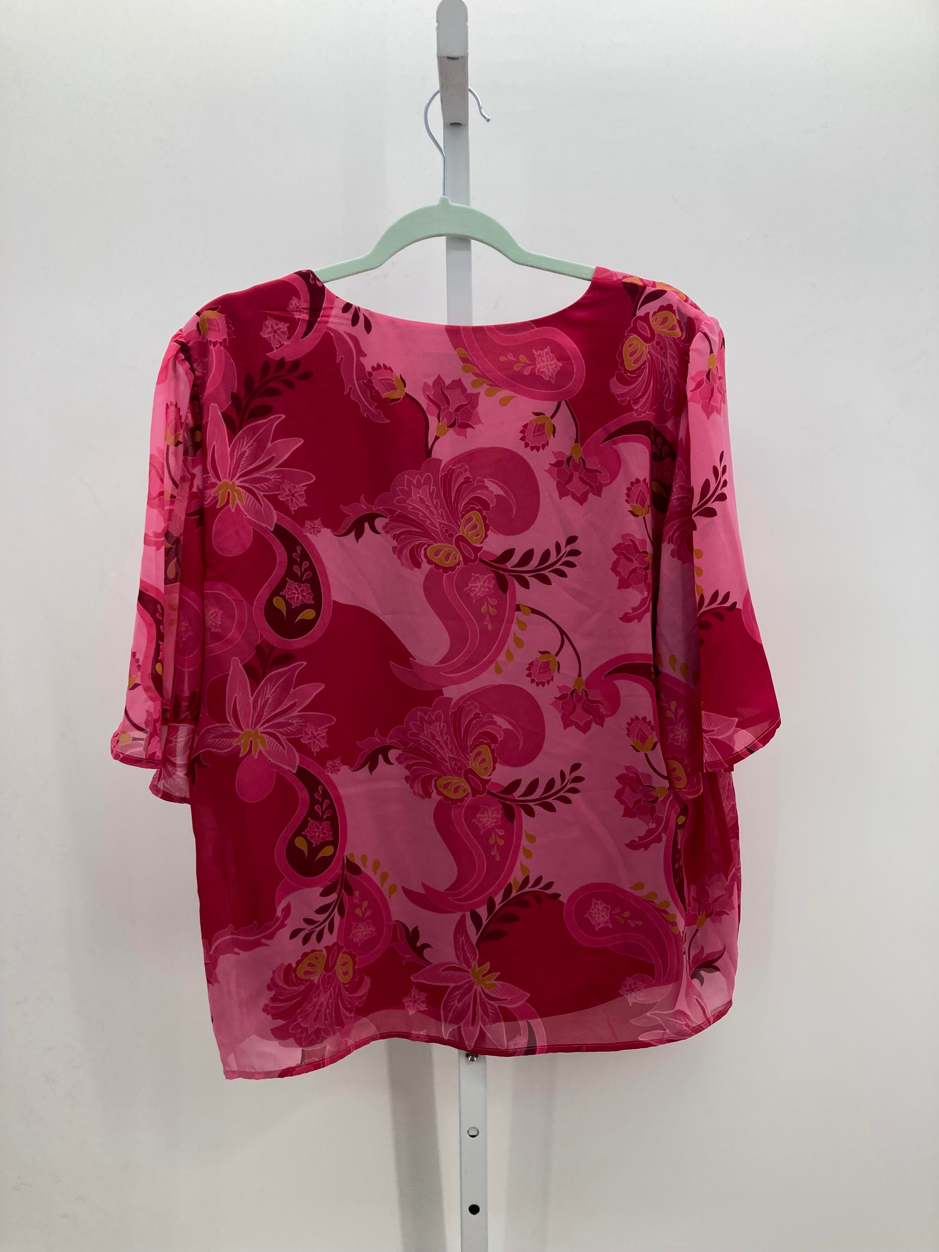 JM Collection Size Large Misses Short Sleeve Shirt