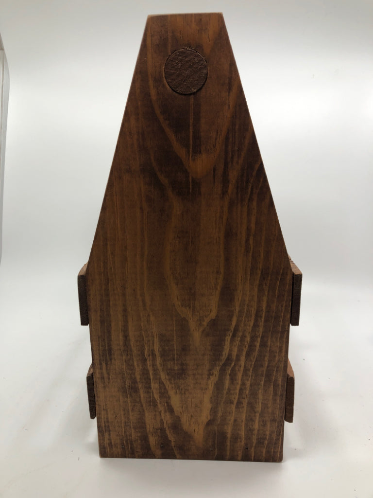WOOD BOTTLE CRATE W/BOTTLE OPENER.
