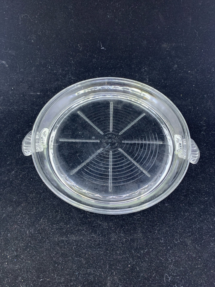 VTG CLEAR GLASS TRIVET FIRE-KING.
