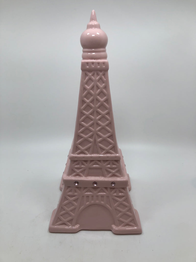 PINK EIFFEL TOWER COIN BANK.