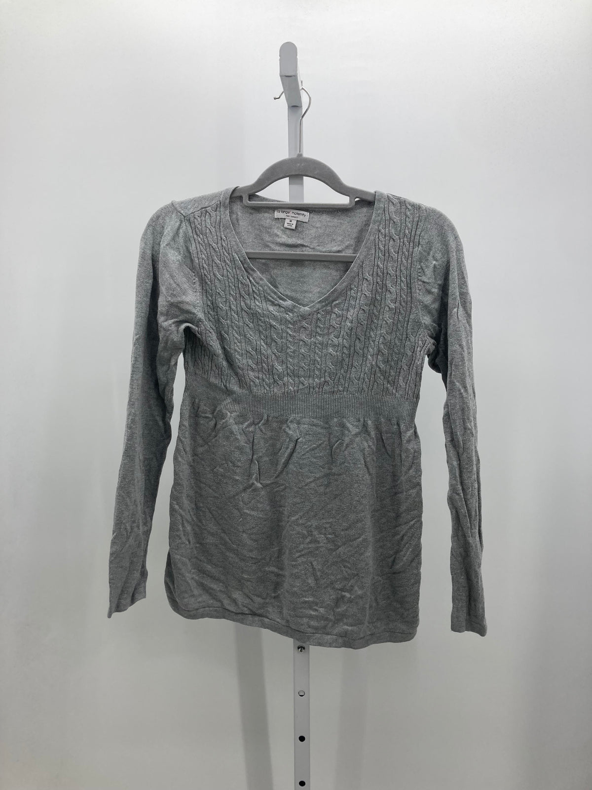 Liz Lange Grey Size Medium Maternity Long Sleeve Sweater