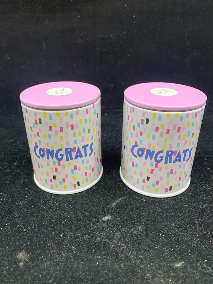 2 CONGRATS SCENTED CANDLE.