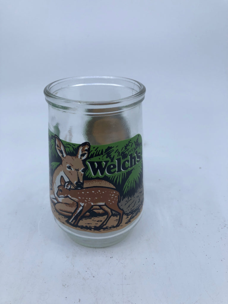 WELCH'S KEY DEER GLASS.