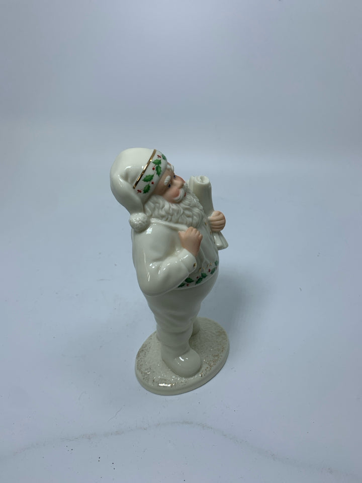 LENOX "SANTA'S LIST" CHRISTMAS SANTA FIGURINE 2008.
